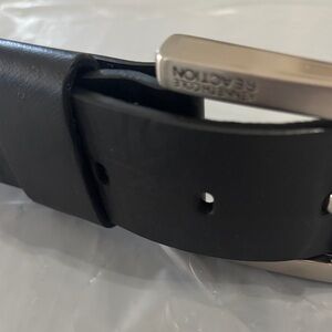 Reaction Kenneth Cole Black Belt with Silver Buckle